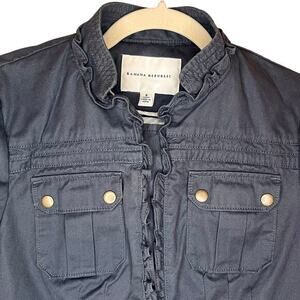 Banana Republic Blue-Gray Cropped Jacket. 
100% Cotton, Size 8.